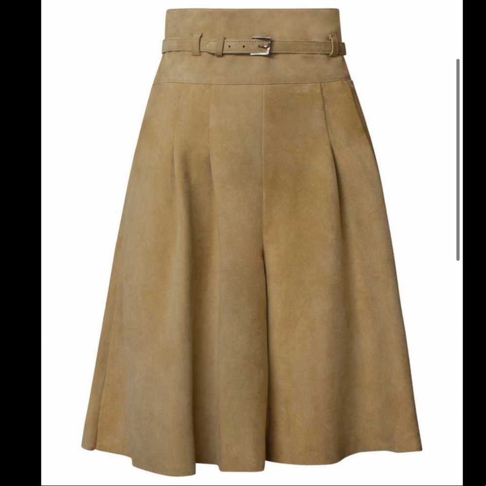 Alejandra Alonso Rojas Suede Bermuda Shorts